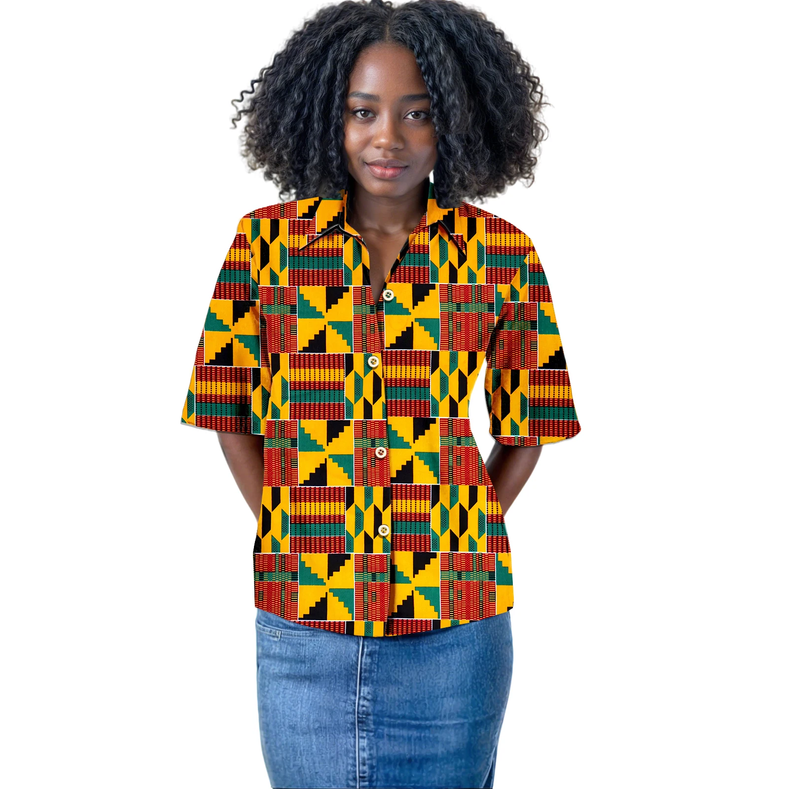 African Shirts for Women Dashiki Top Kente Wax Print Clothing Ankara Summer Blouse Attire Casual
African Shirts for Women Dashiki Top Kente Wax Print Clothing Ankara Summer Blouse Attire Casual
