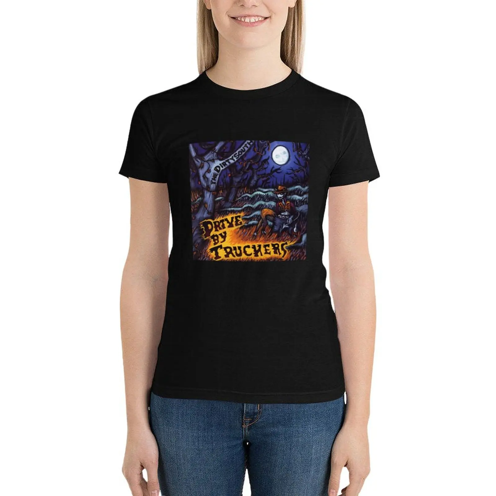 the Truckers south Drive-By dirty moon T-Shirt graphics cute tops tshirts for Women
the Truckers south Drive-By dirty moon T-Shirt graphics cute tops tshirts for Women
