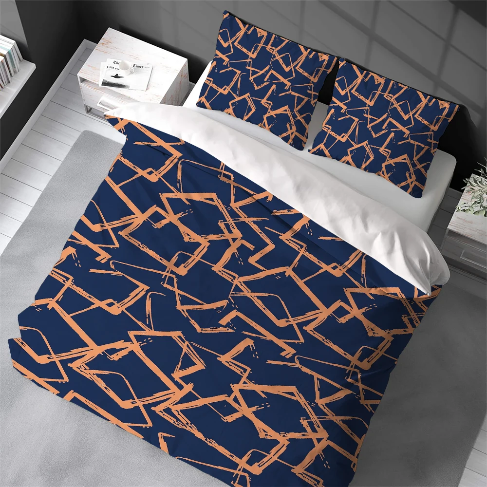 Geometric Line Printed Duvet Cover Set Home Style Bedding Soft Laundry Cotton Bed 3 Piece Set Student Dormitory Gift
Geometric Line Printed Duvet Cover Set Home Style Bedding Soft Laundry Cotton Bed 3 Piece Set Student Dormitory Gift