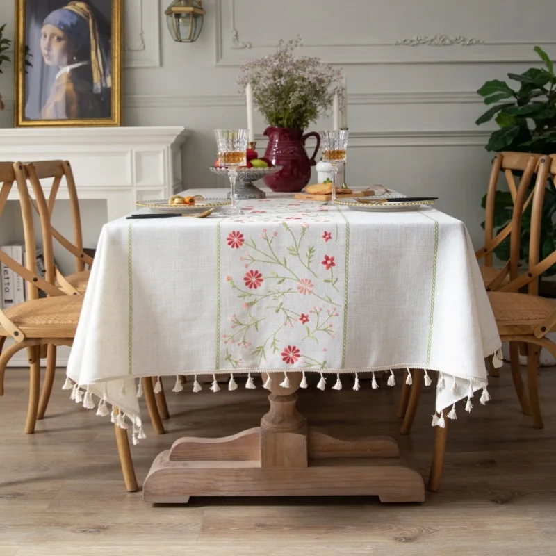 Japanese Floral Tablecloth Waterproof Embroidery Sensory Dining Tablecloth Tassel Tea Table
Japanese Floral Tablecloth Waterproof Embroidery Sensory Dining Tablecloth Tassel Tea Table