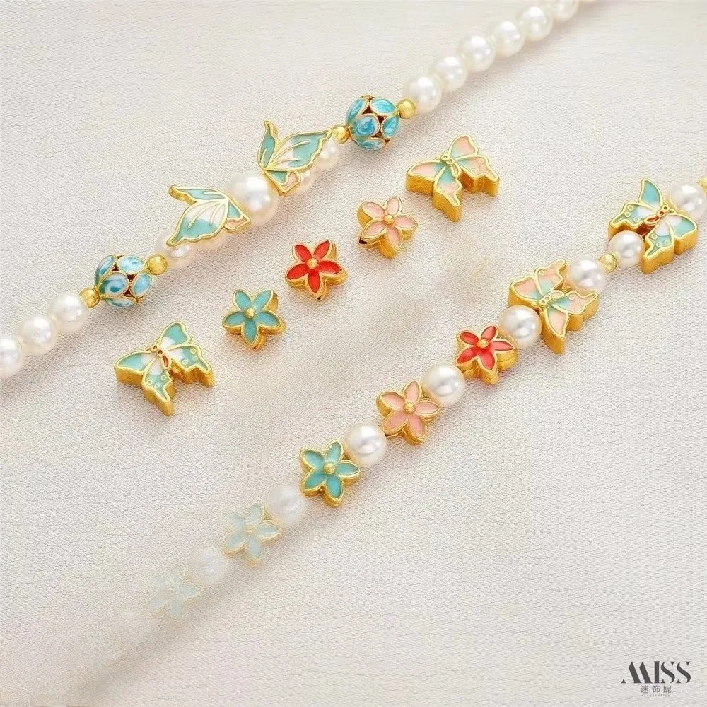 18K Cloisonne Burnt Blue Enamel Butterfly Wings Bead Diy Bracelet Accessories
18K Cloisonne Burnt Blue Enamel Butterfly Wings Bead Diy Bracelet Accessories