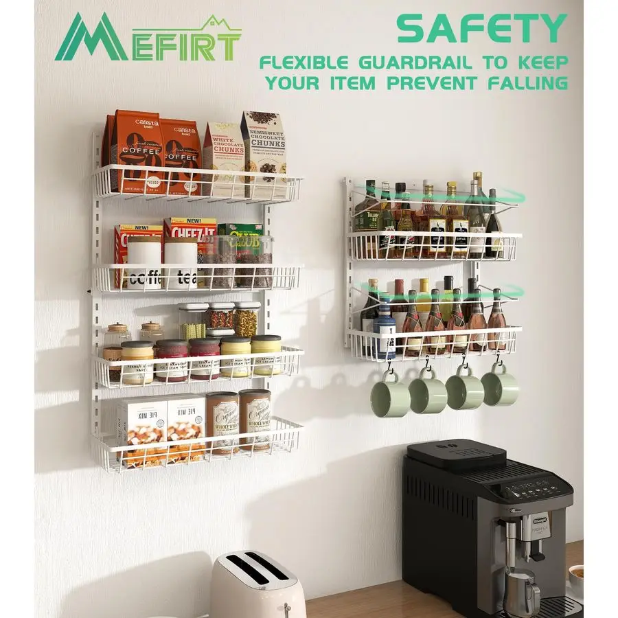 Органайзер для кладовой над дверью, настенная полка для специй, подвесное хранение и организация для кладовой, 6 регулируемых корзин, усиленные, размер M
Органайзер для кладовой над дверью, настенная полка для специй, подвесное хранение и организация для кладовой, 6 регулируемых корзин, усиленные, размер M