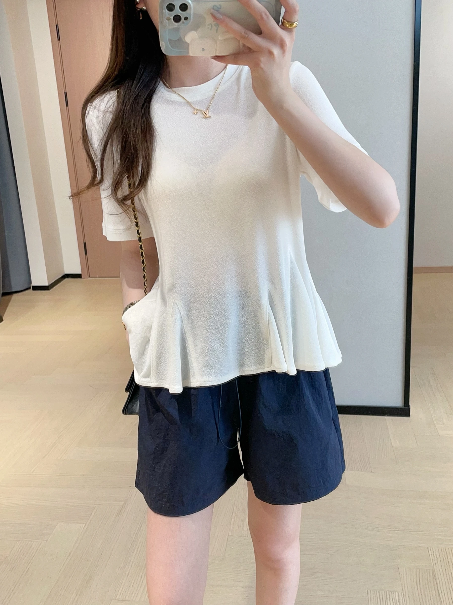 WTHEONE Casual Clean-lined Acetate ort-sved T-irt Loose Slimming Bell- Hem Commute Sle Pure Color Summer Top
WTHEONE Casual Clean-lined Acetate ort-sved T-irt Loose Slimming Bell- Hem Commute Sle Pure Color Summer Top