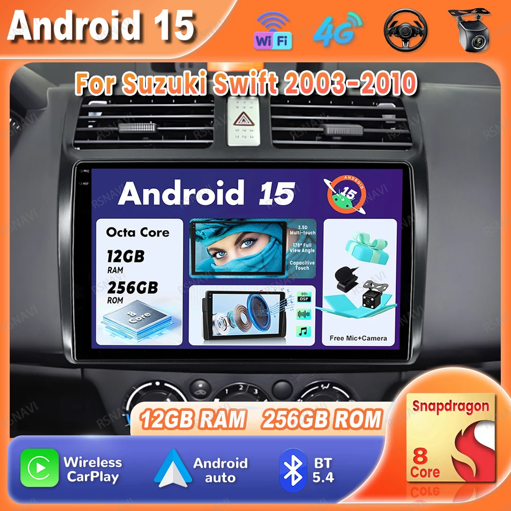 Car Radio Android 15 For Suzuki Swift 2003-2010 Stereo 4G LTE Multimedia DSP DVD Navigation Autoradio GPS Head Unit 5G WIFI QLED
Car Radio Android 15 For Suzuki Swift 2003-2010 Stereo 4G LTE Multimedia DSP DVD Navigation Autoradio GPS Head Unit 5G WIFI QLED