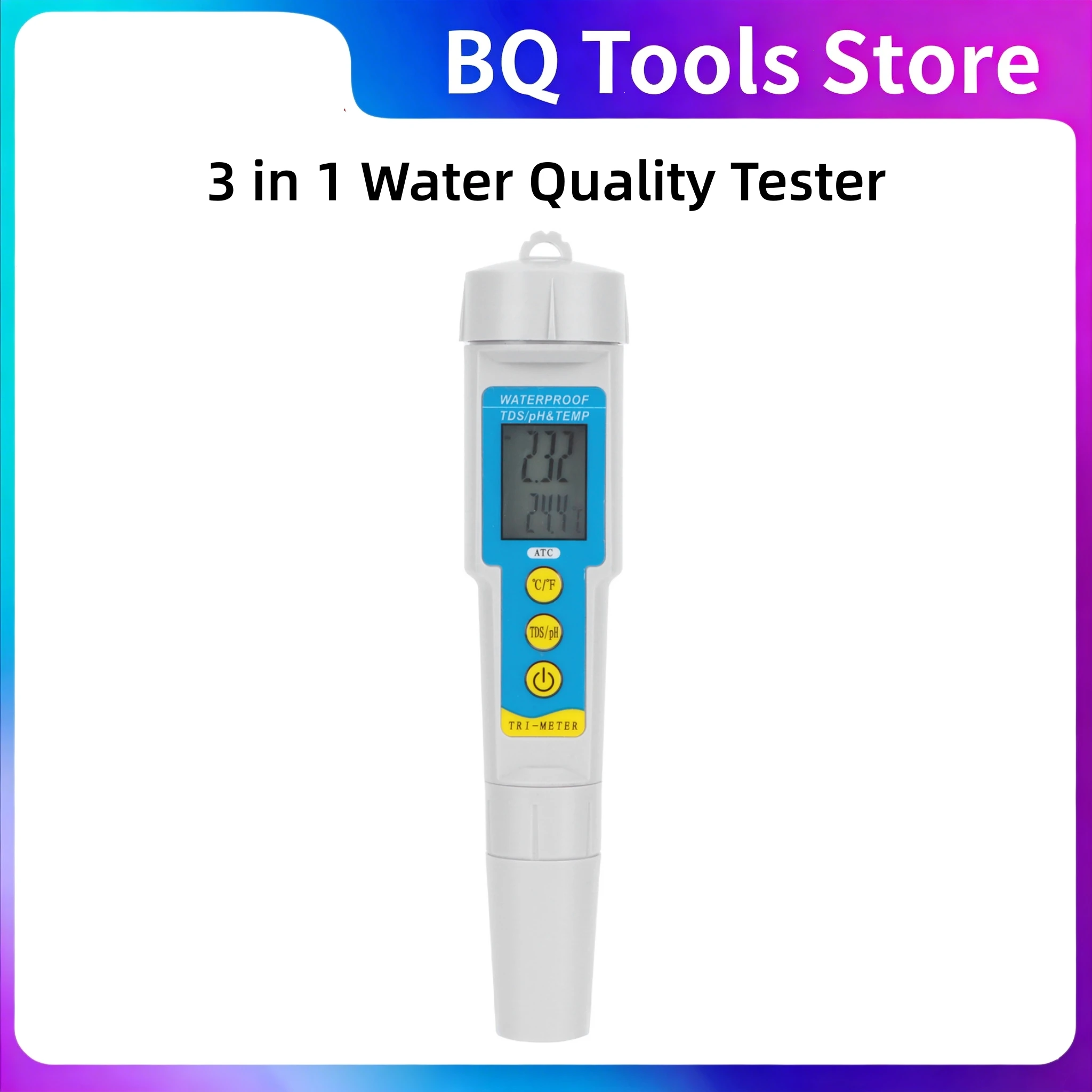 PH-986 3 in 1 Water Quality Tester PH//TEMP Test Pen Multifunctional Portable Meter Water Quality Meter Water Quality Tester
PH-986 3 in 1 Water Quality Tester PH//TEMP Test Pen Multifunctional Portable Meter Water Quality Meter Water Quality Tester