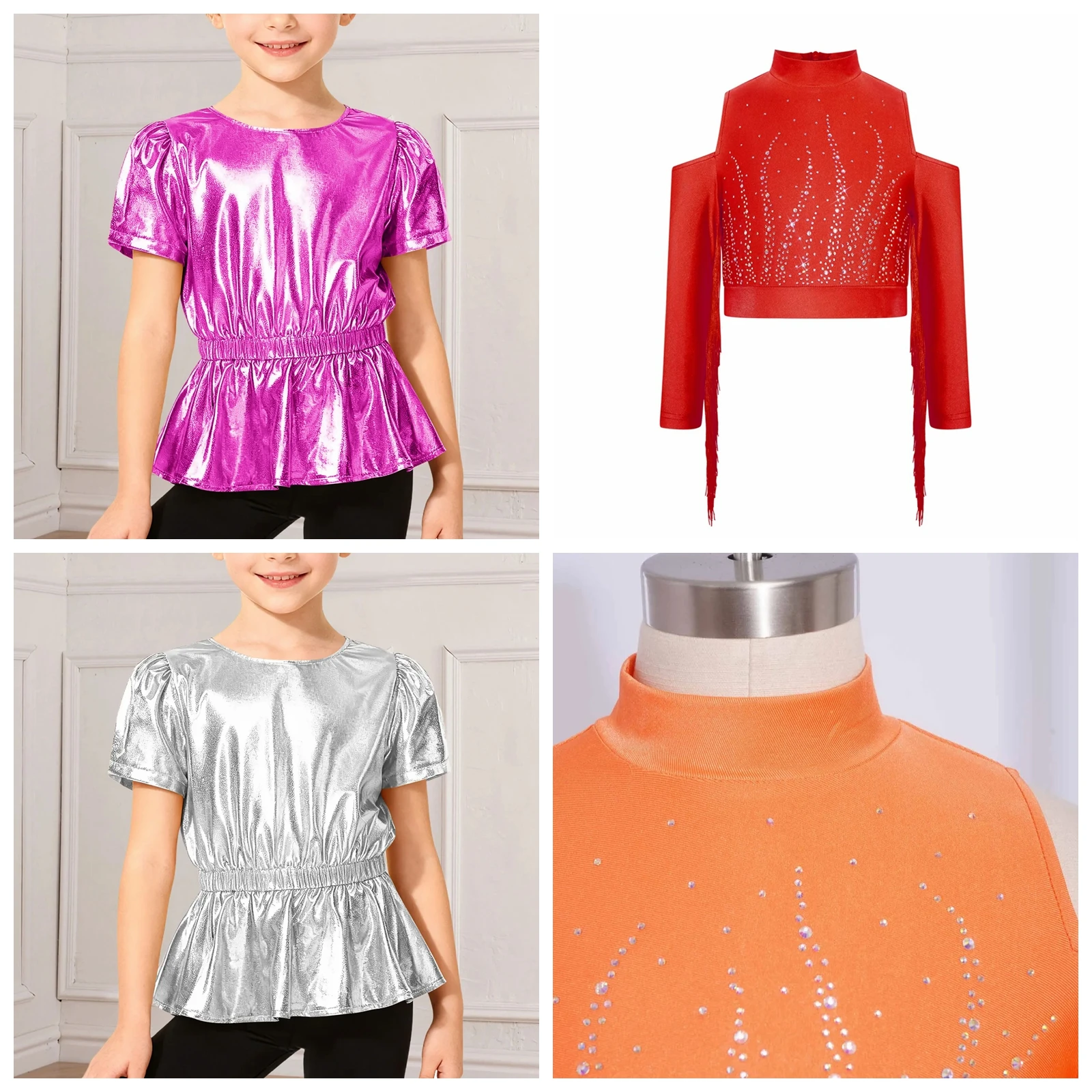 Shiny Crop Top Fashion Tops Disco Outfit Children's Girls Jazz Latin Dance Costume Cold Shoulder Kids Tassel Tops Streetwear
Shiny Crop Top Fashion Tops Disco Outfit Children's Girls Jazz Latin Dance Costume Cold Shoulder Kids Tassel Tops Streetwear