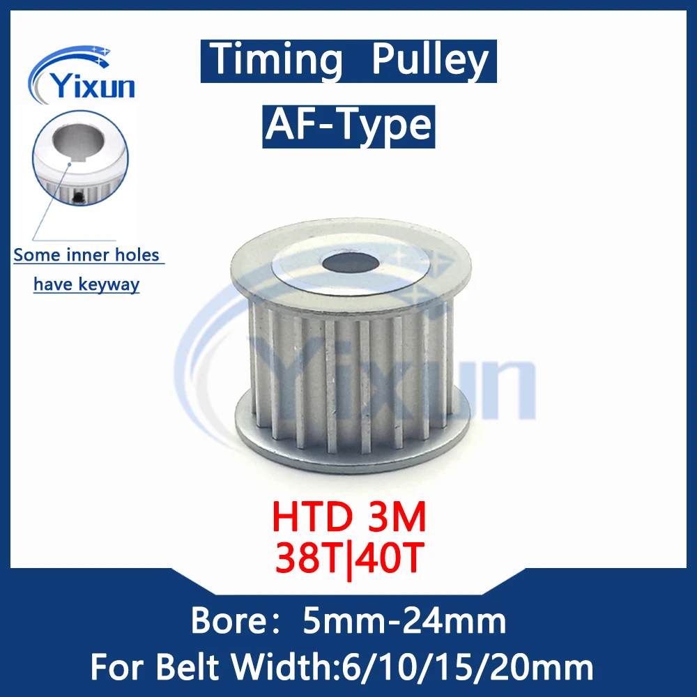 HTD 3M Timing Pulley 38T 40 Teeth Keyway Bore 5mm-24mm For Belt Width 6/10/15/20mm HTD3M Synchronous Wheel Carving Machine Parts
HTD 3M Timing Pulley 38T 40 Teeth Keyway Bore 5mm-24mm For Belt Width 6/10/15/20mm HTD3M Synchronous Wheel Carving Machine Parts