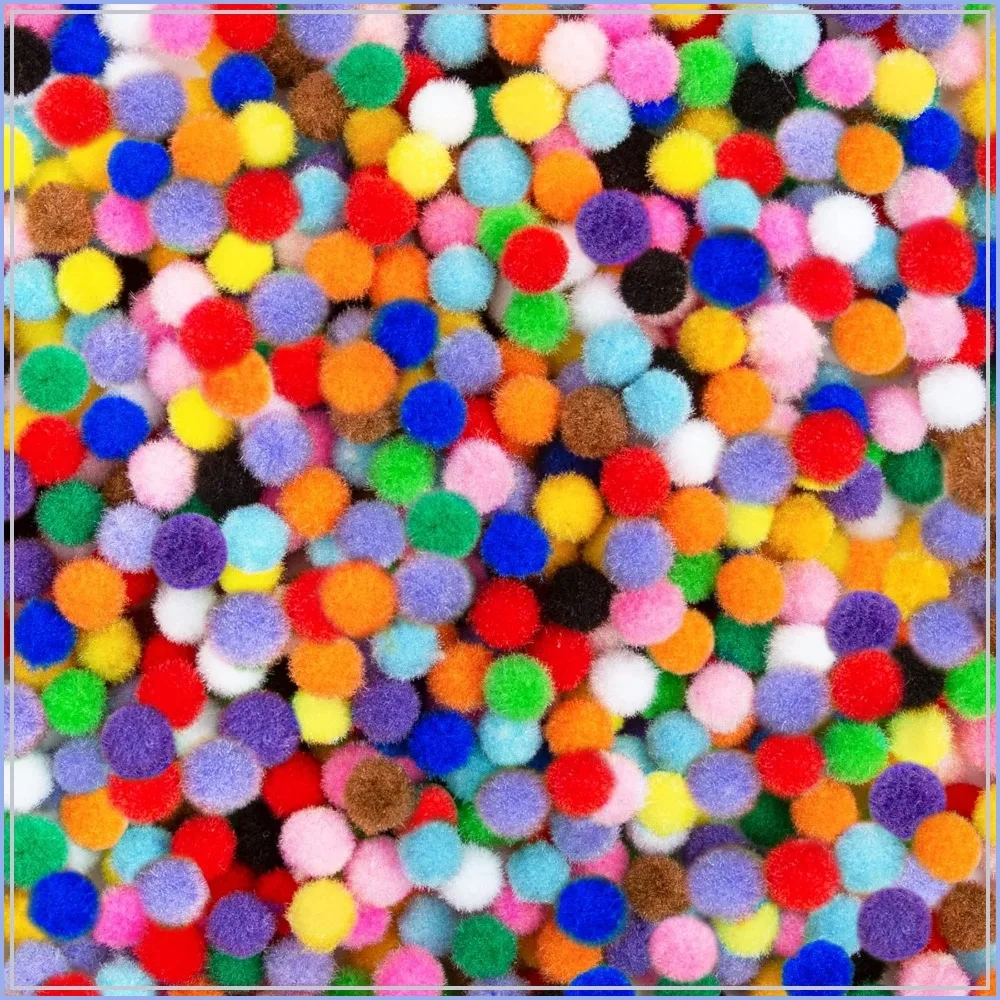 2000 Pcs 1cm Assorted Pompoms Multicolor Fuzzy Pom Poms Balls for DIY Crafts Decorations
2000 Pcs 1cm Assorted Pompoms Multicolor Fuzzy Pom Poms Balls for DIY Crafts Decorations