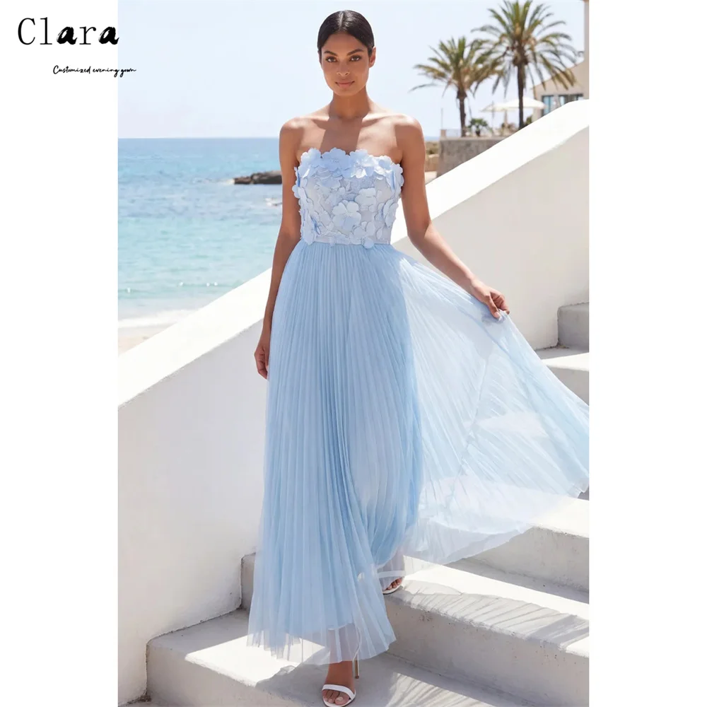Clara Custom Tube Top Flower Sky Blue Strapless Elegant Night Dresses for Luxury Party Evening Dresses Ladies Wedding Guest Prom
Clara Custom Tube Top Flower Sky Blue Strapless Elegant Night Dresses for Luxury Party Evening Dresses Ladies Wedding Guest Prom