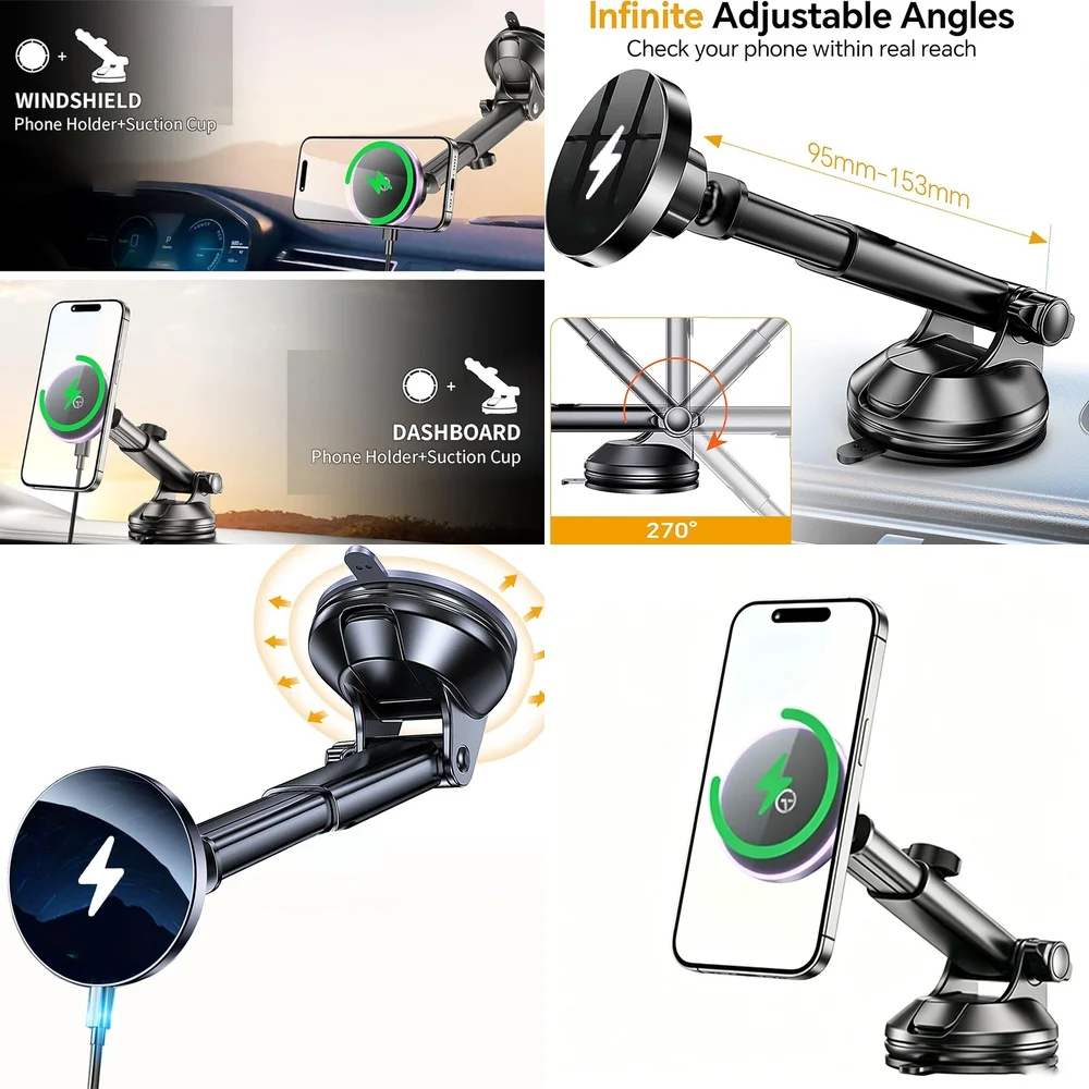 New Chargers Adapters Magnetic Wireless Car Charger Fast Charging Windshield Car Phone Holder Consumer Electronics Accessories
New Chargers Adapters Magnetic Wireless Car Charger Fast Charging Windshield Car Phone Holder Consumer Electronics Accessories