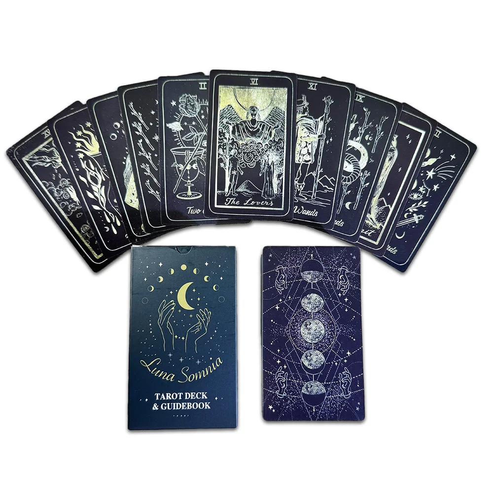 78 Sleeping Moon Tarot Cards (12x7cm),mystical symbol patterned cards, perfect for holiday gifts,board games,and tabletop games.
78 Sleeping Moon Tarot Cards (12x7cm),mystical symbol patterned cards, perfect for holiday gifts,board games,and tabletop games.