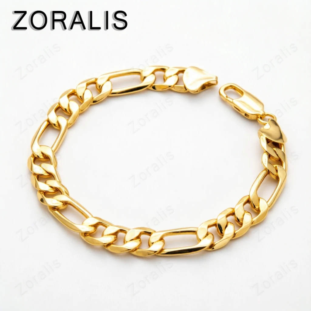 Fine 18k Gold Bracelets 8mm Women Men Chain Wedding Fashion Top Quality Silver Jewelry Figaro Bracelet 20cm
Fine 18k Gold Bracelets 8mm Women Men Chain Wedding Fashion Top Quality Silver Jewelry Figaro Bracelet 20cm