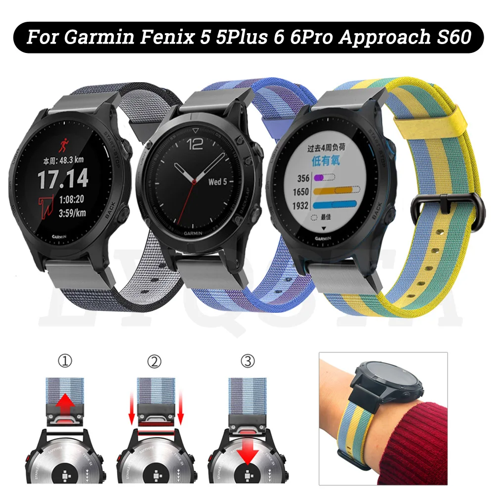 22mm Quick Release Nylon Watch Wrist Band Straps For Garmin Fenix 6 6X Pro Fenix 5 5X Plus S60 Forerunner 935 Quatix5 Wirstband
22mm Quick Release Nylon Watch Wrist Band Straps For Garmin Fenix 6 6X Pro Fenix 5 5X Plus S60 Forerunner 935 Quatix5 Wirstband