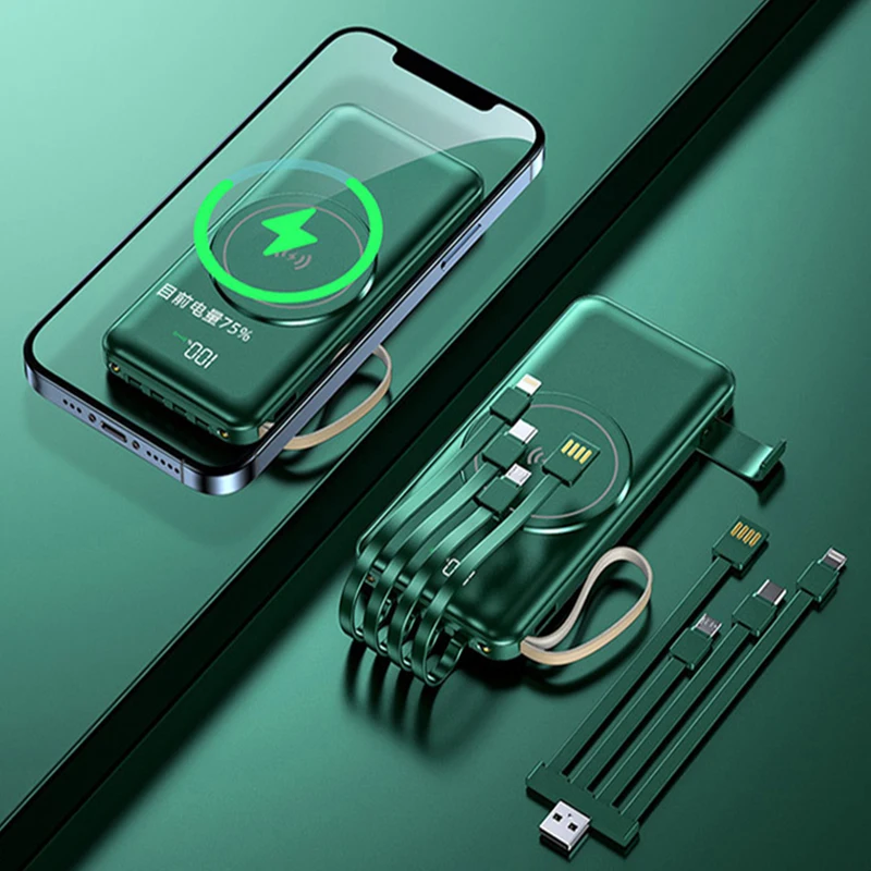 20000mAh Magnetic Wireless Power Bank Built in Cable for iPhone 15 14 13 Xiaomi Samsung Portable Induction Charger Spare Battery
20000mAh Magnetic Wireless Power Bank Built in Cable for iPhone 15 14 13 Xiaomi Samsung Portable Induction Charger Spare Battery