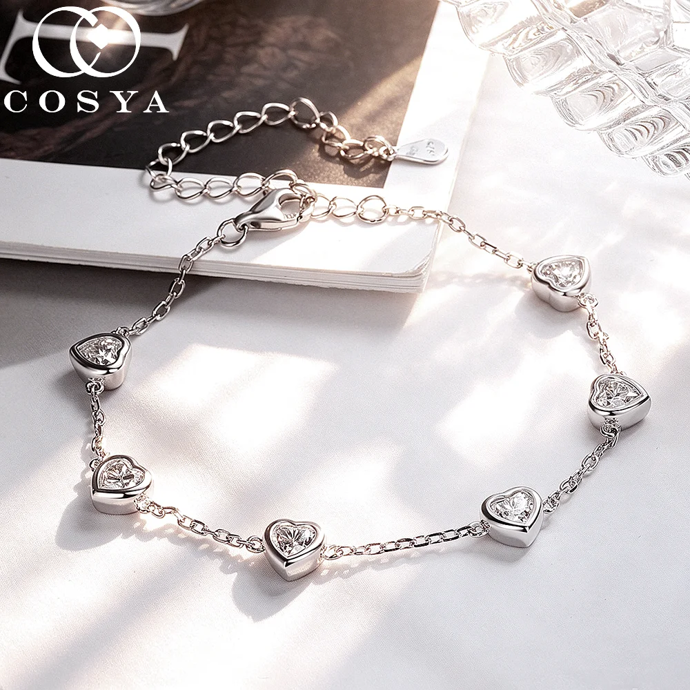 Браслет COSYA с муассанитом 1.8 карата в форме сердца, 100% серебро S925, сверкающий, сертифицированный, с бриллиантами в оправе, цепочка на руку, изысканные ювелирные украшения для вечеринок
Браслет COSYA с муассанитом 1.8 карата в форме сердца, 100% серебро S925, сверкающий, сертифицированный, с бриллиантами в оправе, цепочка на руку, изысканные ювелирные украшения для вечеринок