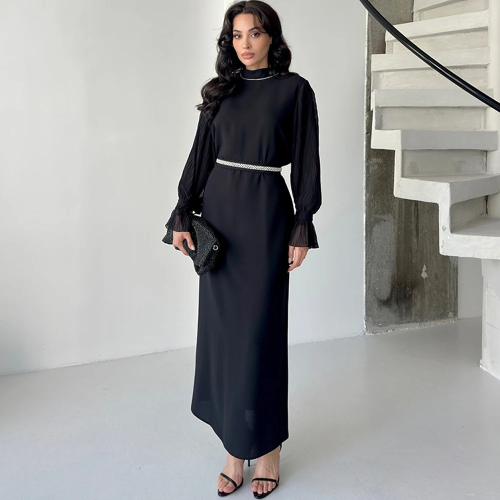 Fashion Chiffon Evening Dress Classic High Collar Sashes Customized Party Dresses Delicate Long Sleeves Special Occasion Gowns
Fashion Chiffon Evening Dress Classic High Collar Sashes Customized Party Dresses Delicate Long Sleeves Special Occasion Gowns