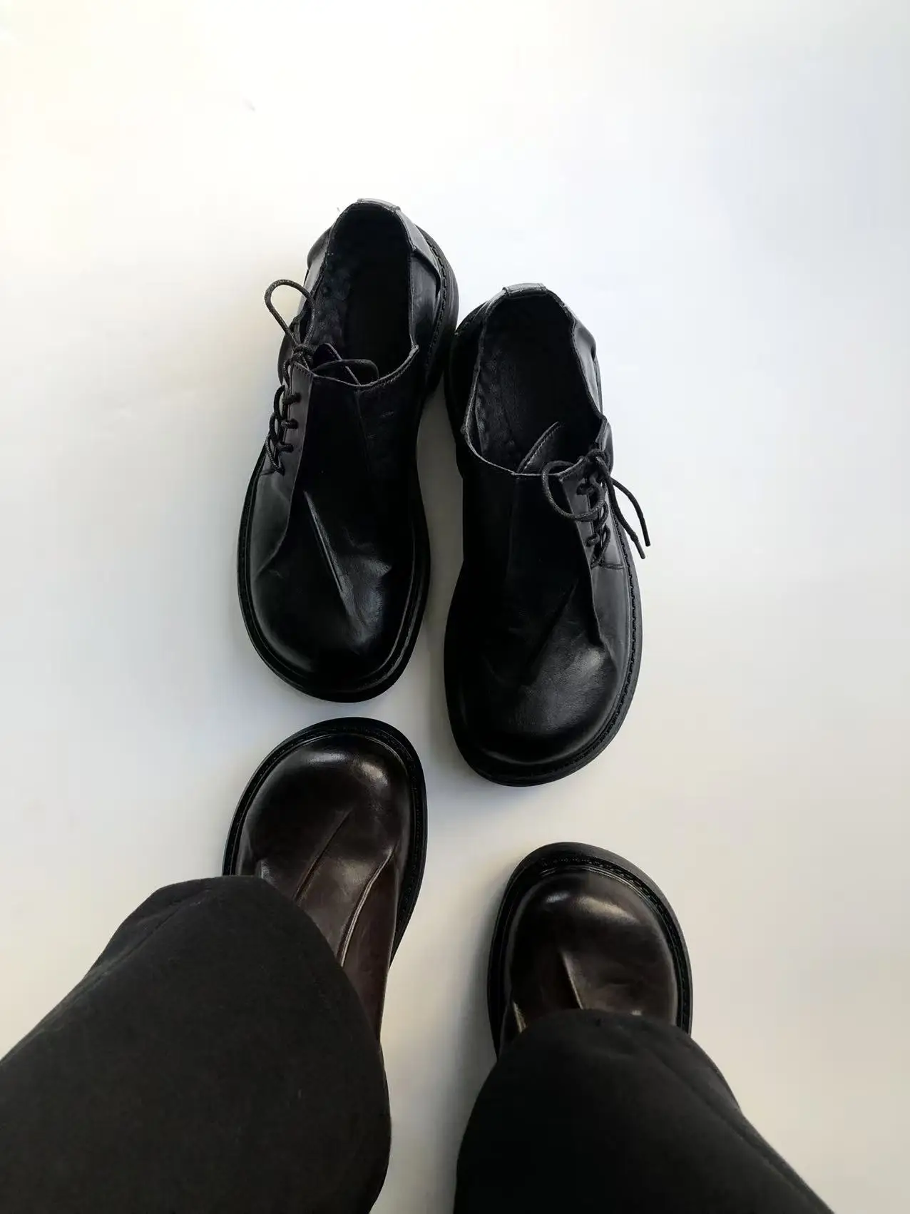 Cleanfit Unisex Commuter Shoes Black Style Casual Leather Shoes Increased Size British Style Autumn Fold over
Cleanfit Unisex Commuter Shoes Black Style Casual Leather Shoes Increased Size British Style Autumn Fold over
