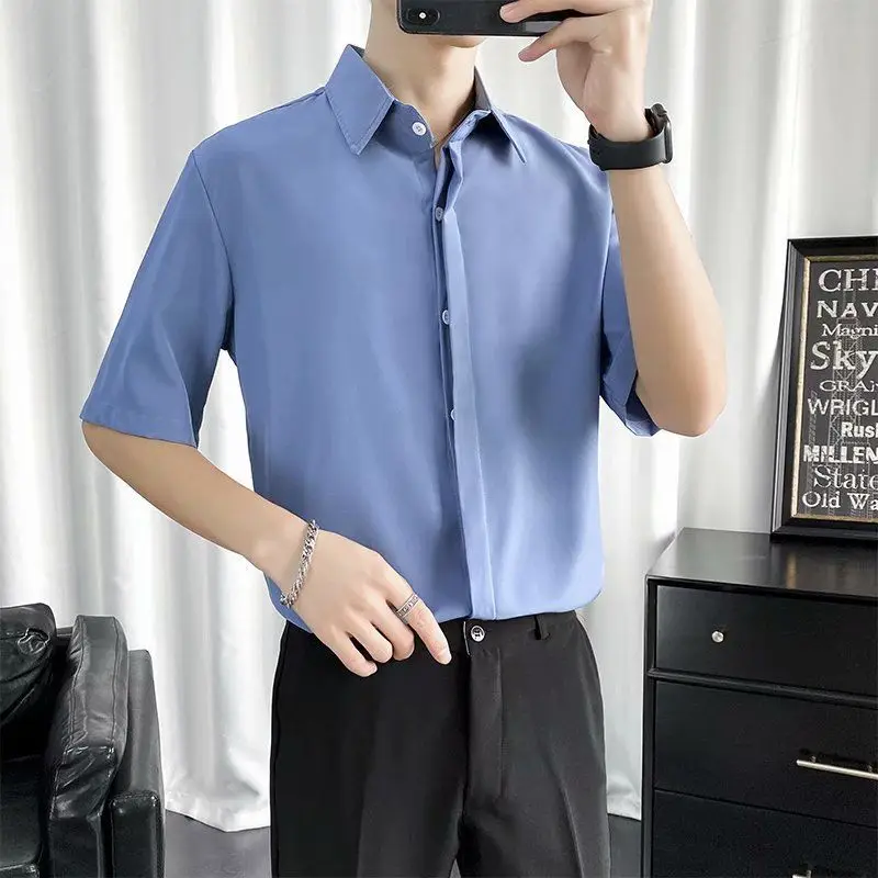 2025 Summer New Men's Short-sleeved Business Shirt Professional Iron-free Formal Wear High-end Ice Silk
2025 Summer New Men's Short-sleeved Business Shirt Professional Iron-free Formal Wear High-end Ice Silk