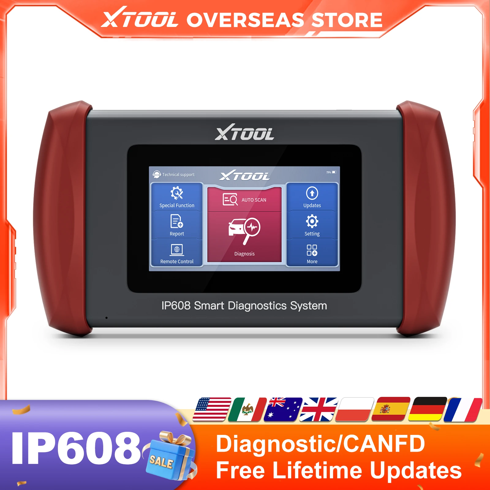 XTOOL Inplus IP608 Car Diagnostic Tool Lifetime Free Update Auto VIN OBD2 Scanner 8-in-1 Data Stream with 30+ Resets CAN FD
XTOOL Inplus IP608 Car Diagnostic Tool Lifetime Free Update Auto VIN OBD2 Scanner 8-in-1 Data Stream with 30+ Resets CAN FD