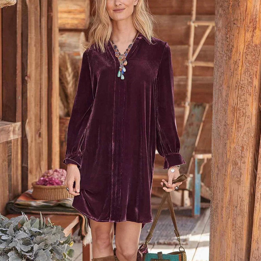 Comfortable Womens Dress Pullover Dress Casual Daily Elegant Gold Velvet Long Sleeve Party Dress Pullover Blouse Regular
Comfortable Womens Dress Pullover Dress Casual Daily Elegant Gold Velvet Long Sleeve Party Dress Pullover Blouse Regular