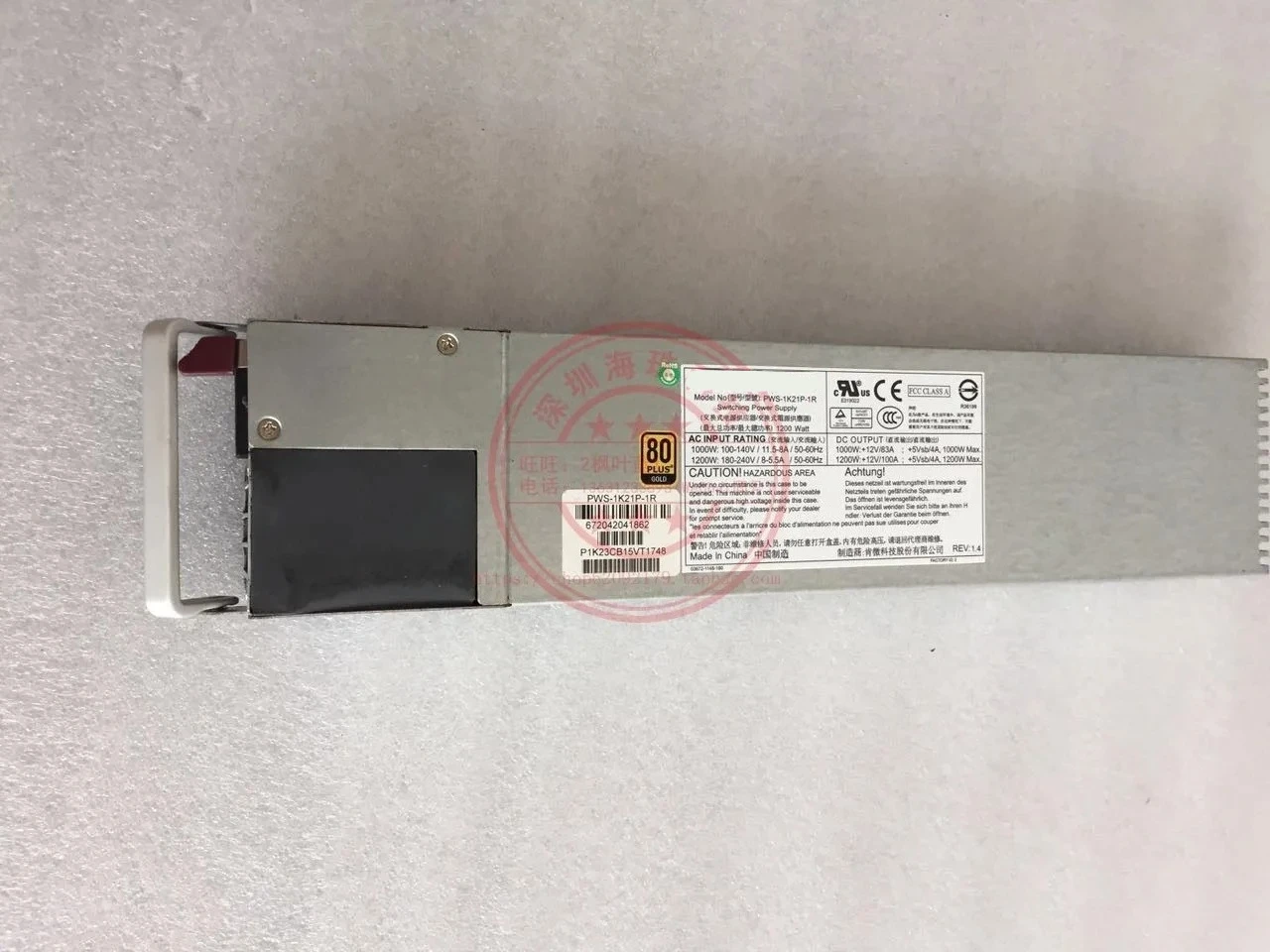 For Supermicro PWS-1K21P-1R 1200W server redundant power module, server power supply
For Supermicro PWS-1K21P-1R 1200W server redundant power module, server power supply