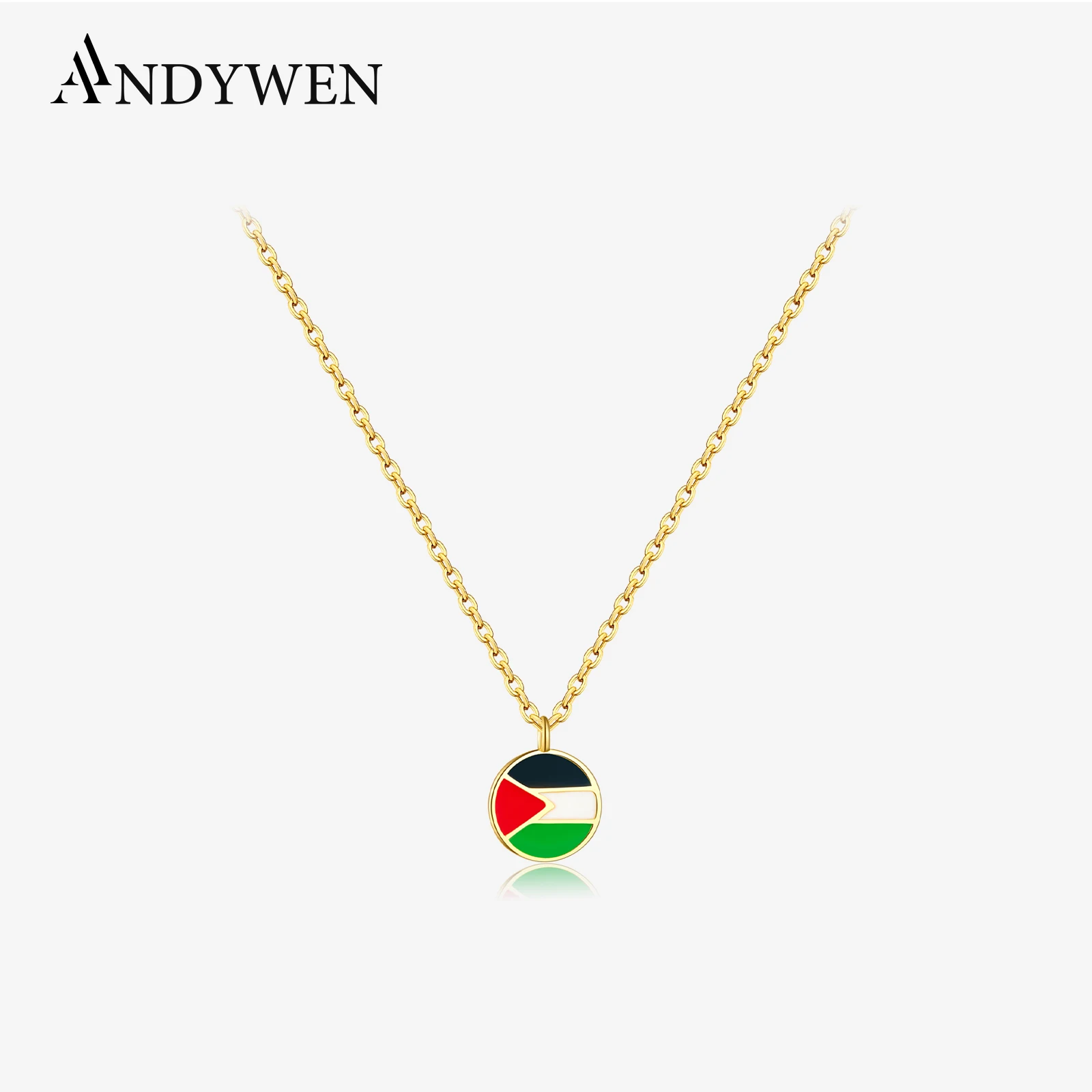 ANDYWEN 925 Sterling Silver Pendant Circle Enamel Flag Necklace Long Chain 2024 New Trendy Fine Luxury Jewelry for Women
ANDYWEN 925 Sterling Silver Pendant Circle Enamel Flag Necklace Long Chain 2024 New Trendy Fine Luxury Jewelry for Women