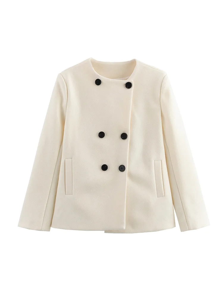 Fall/Winter 2024 New Women Versatile Loose Tweed Jacket Casual Ladies Double-Breasted Fashion Top Fashion Crew Neck Jacket
Fall/Winter 2024 New Women Versatile Loose Tweed Jacket Casual Ladies Double-Breasted Fashion Top Fashion Crew Neck Jacket