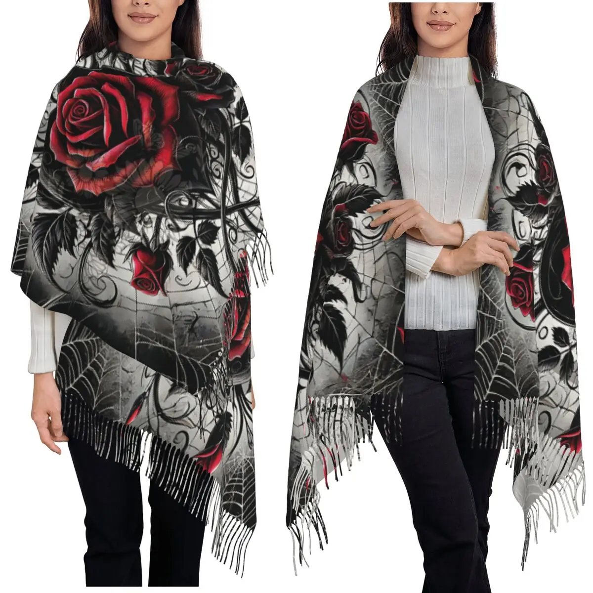 Богатый дизайн и красивые розы Шарф Шарфы с кисточками для женщин Мягкие теплые шали и накидки Длинная осенне-зимняя шаль
Богатый дизайн и красивые розы Шарф Шарфы с кисточками для женщин Мягкие теплые шали и накидки Длинная осенне-зимняя шаль