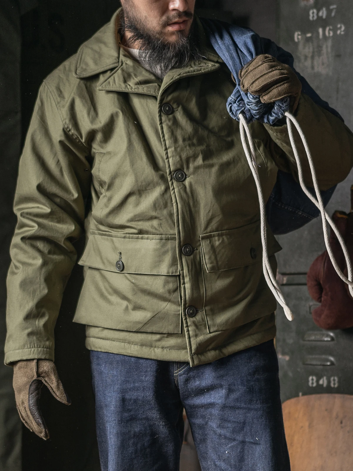 Red Bronson Replied USN AL Fce Lined Wool Inner Jaet Flng Dog Warm Thiened Stand Fit Workwear Sle Coat
Red Bronson Replied USN AL Fce Lined Wool Inner Jaet Flng Dog Warm Thiened Stand Fit Workwear Sle Coat