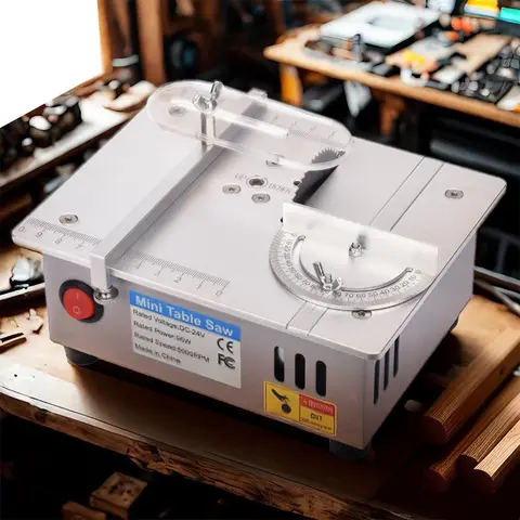 Electric Mini Table Saw Multifunction Bench Saws Portable Circular Saw for DIY PCB Model Woodworking Liftable Cutting Tool