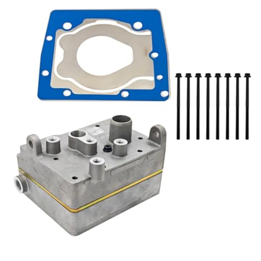 Air Brake Compressor Cylinder Head for Paccar MX13/MX11, Aluminum, Black, High-Durability Replacement Compatible with 2139800 2
Air Brake Compressor Cylinder Head for Paccar MX13/MX11, Aluminum, Black, High-Durability Replacement Compatible with 2139800 2