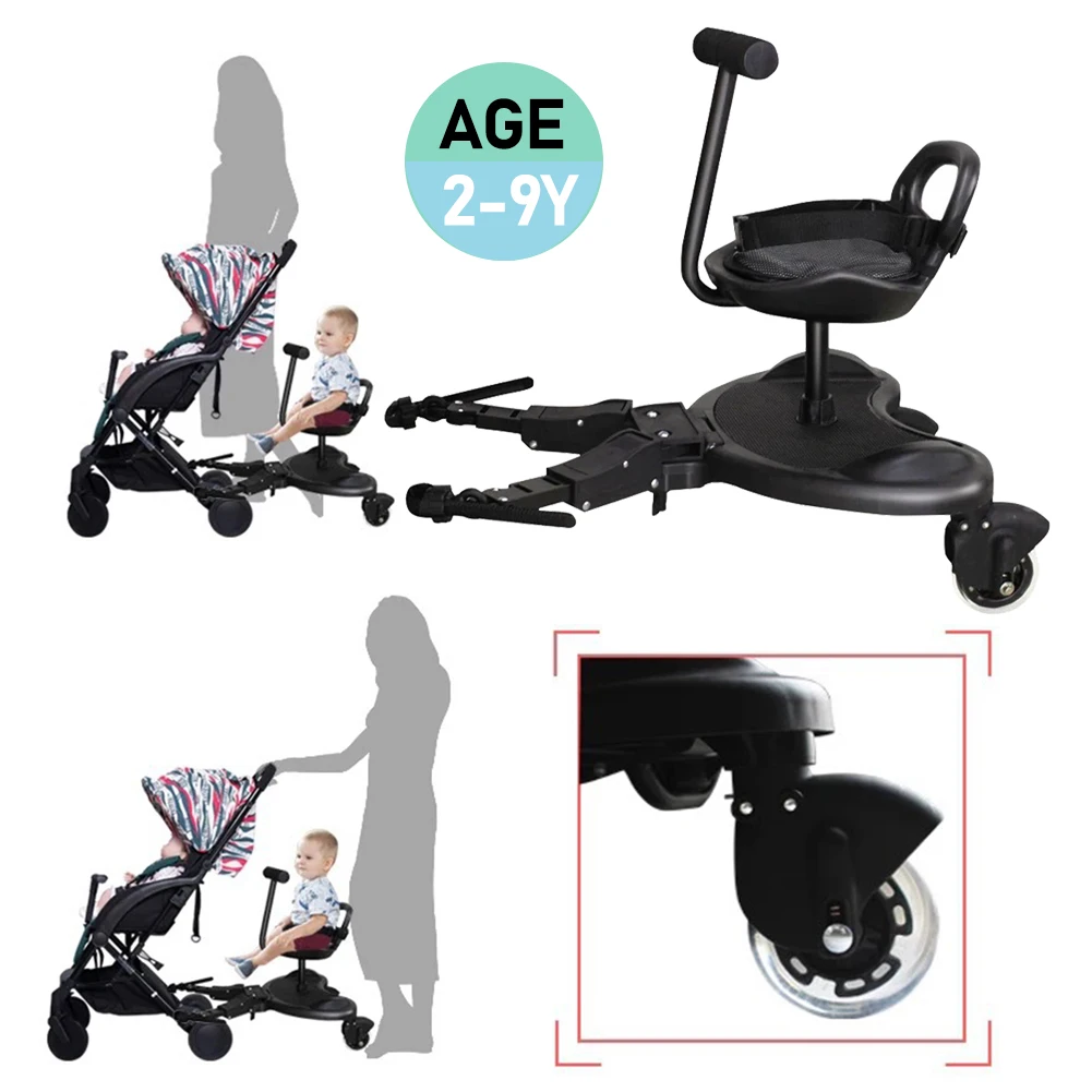 Универсальная подставка для второго ребенка с тележкой для сиденья, вспомогательный прицеп, дополнительный прицеп для детей, аксессуары для колясок
Универсальная подставка для второго ребенка с тележкой для сиденья, вспомогательный прицеп, дополнительный прицеп для детей, аксессуары для колясок