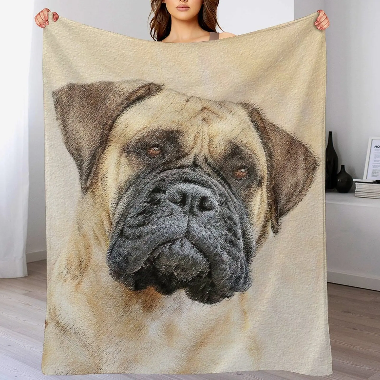 Bullmastiff Painting - Cute Original Dog Art Throw Blanket christmas gifts Personalized Gift Extra Large Throw Blankets
Bullmastiff Painting - Cute Original Dog Art Throw Blanket christmas gifts Personalized Gift Extra Large Throw Blankets