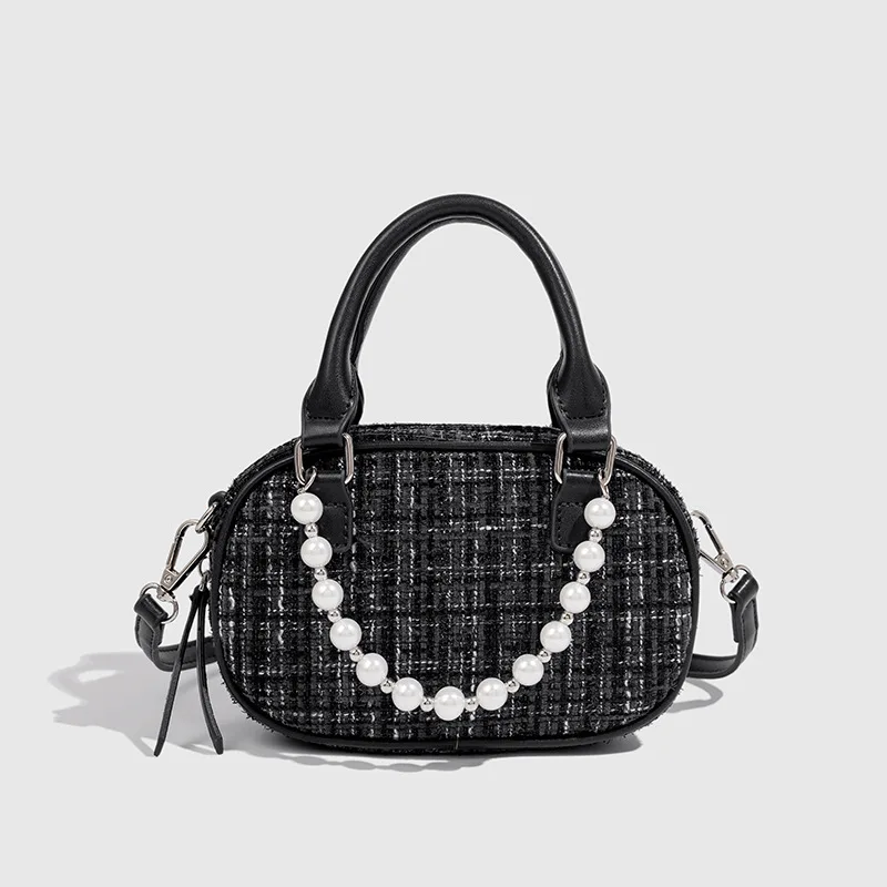 Mini Topstitched Crossbody Bag for Women Vintage Luxury Design Pear Chain Leather Strap Small Shoulder Pillow Handbag
Mini Topstitched Crossbody Bag for Women Vintage Luxury Design Pear Chain Leather Strap Small Shoulder Pillow Handbag