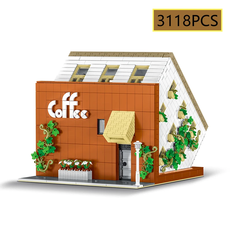 3118PCS MOC Upside Down Cafe Model City Store Street View LED Light Creative DIY Children's Puzzle Toys Gift
3118PCS MOC Upside Down Cafe Model City Store Street View LED Light Creative DIY Children's Puzzle Toys Gift