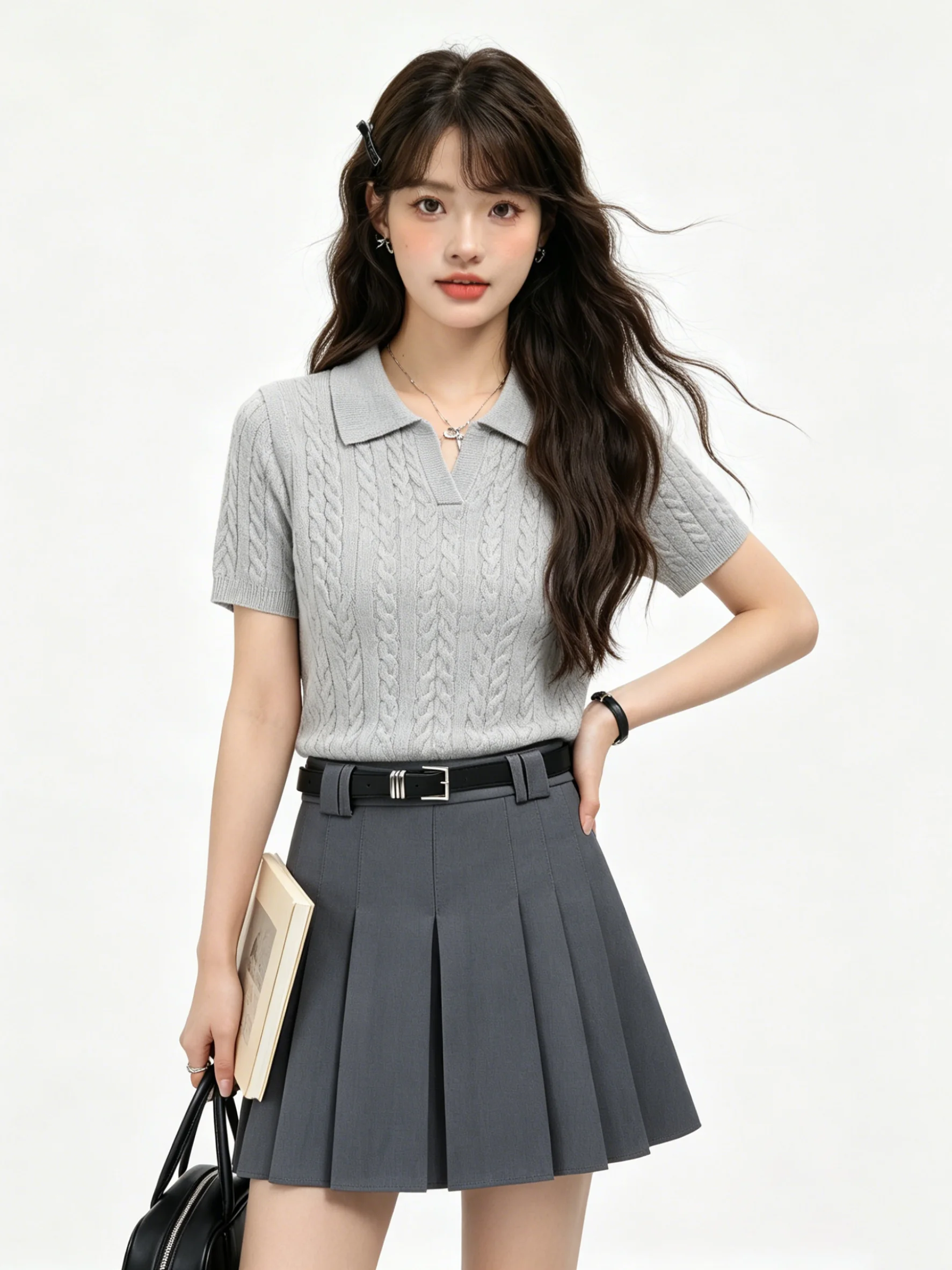 Elegant High Waist Short Wrap Skirt College Style Korean Fashion Women's High Waist Slimming Pleated Skirt Youthful Design
Elegant High Waist Short Wrap Skirt College Style Korean Fashion Women's High Waist Slimming Pleated Skirt Youthful Design