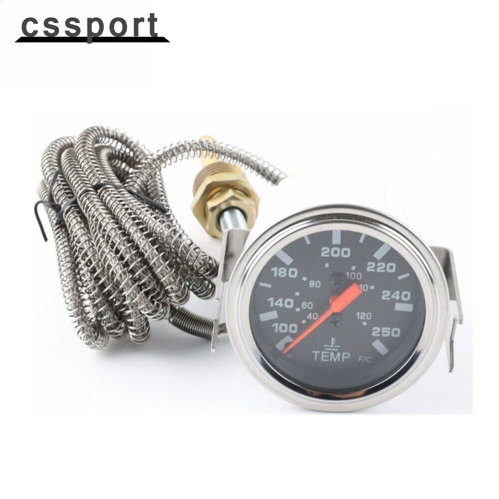 Chrome Pointer Black Face Water Temperature Gauge 2 Inch 52mm Mechanical ℃ ℉
Chrome Pointer Black Face Water Temperature Gauge 2 Inch 52mm Mechanical ℃ ℉