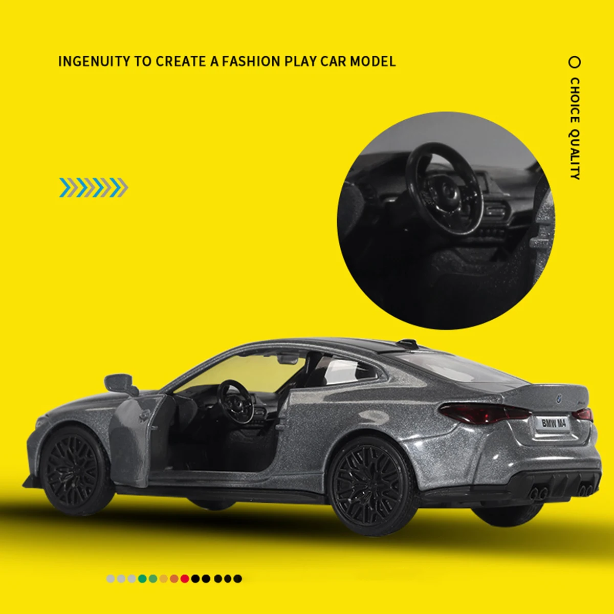 1/36 BMW M4 CSL Alloy Car Model Toys Boys Birthday Gifts Collection High Simulation Metal Genuine Door Opened Pull Back Function
1/36 BMW M4 CSL Alloy Car Model Toys Boys Birthday Gifts Collection High Simulation Metal Genuine Door Opened Pull Back Function