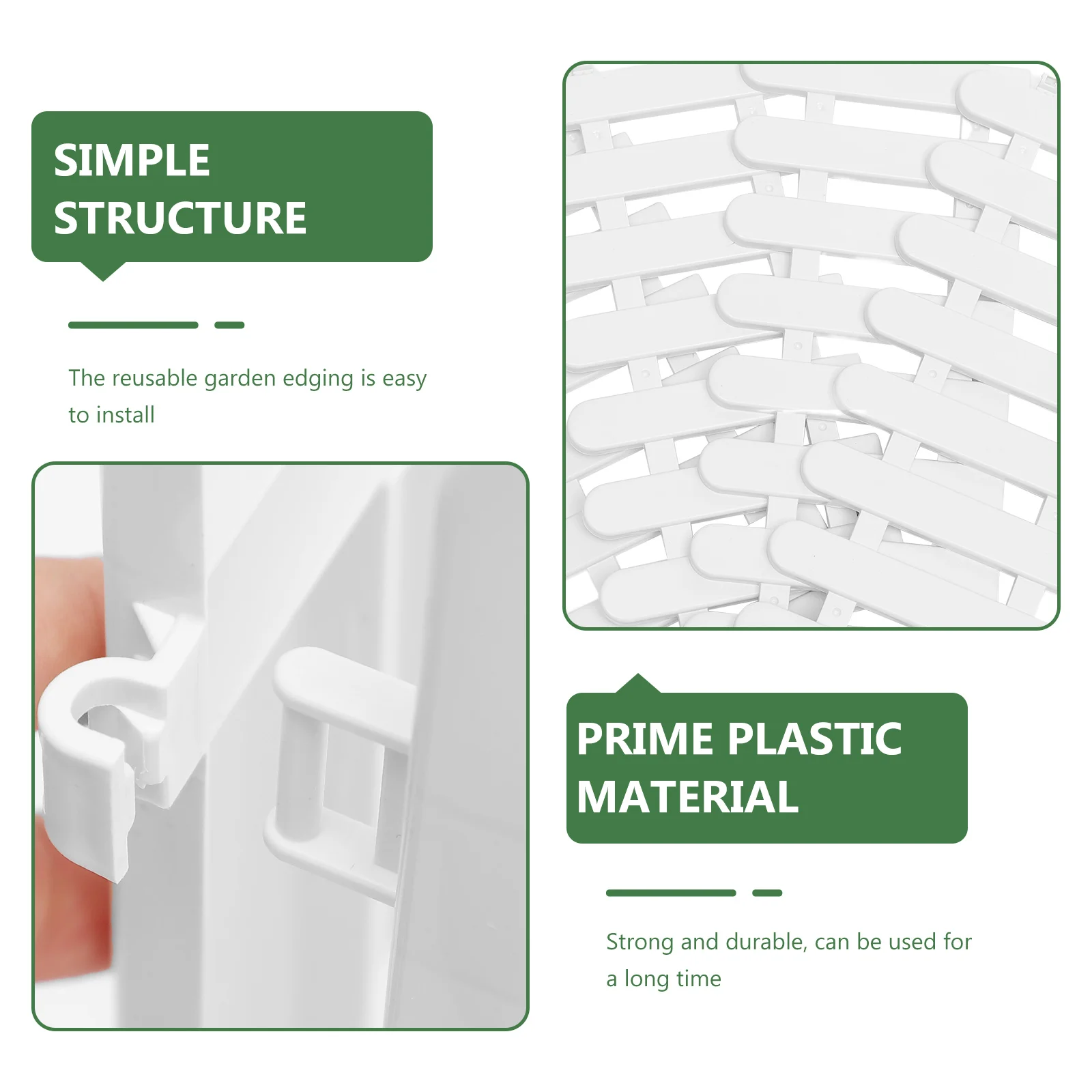 4Pcs White Fence for Garden Decorative Outdoor Border Yard Fence Flower Bed Edging Plastic Landscape Edging Kit
4Pcs White Fence for Garden Decorative Outdoor Border Yard Fence Flower Bed Edging Plastic Landscape Edging Kit