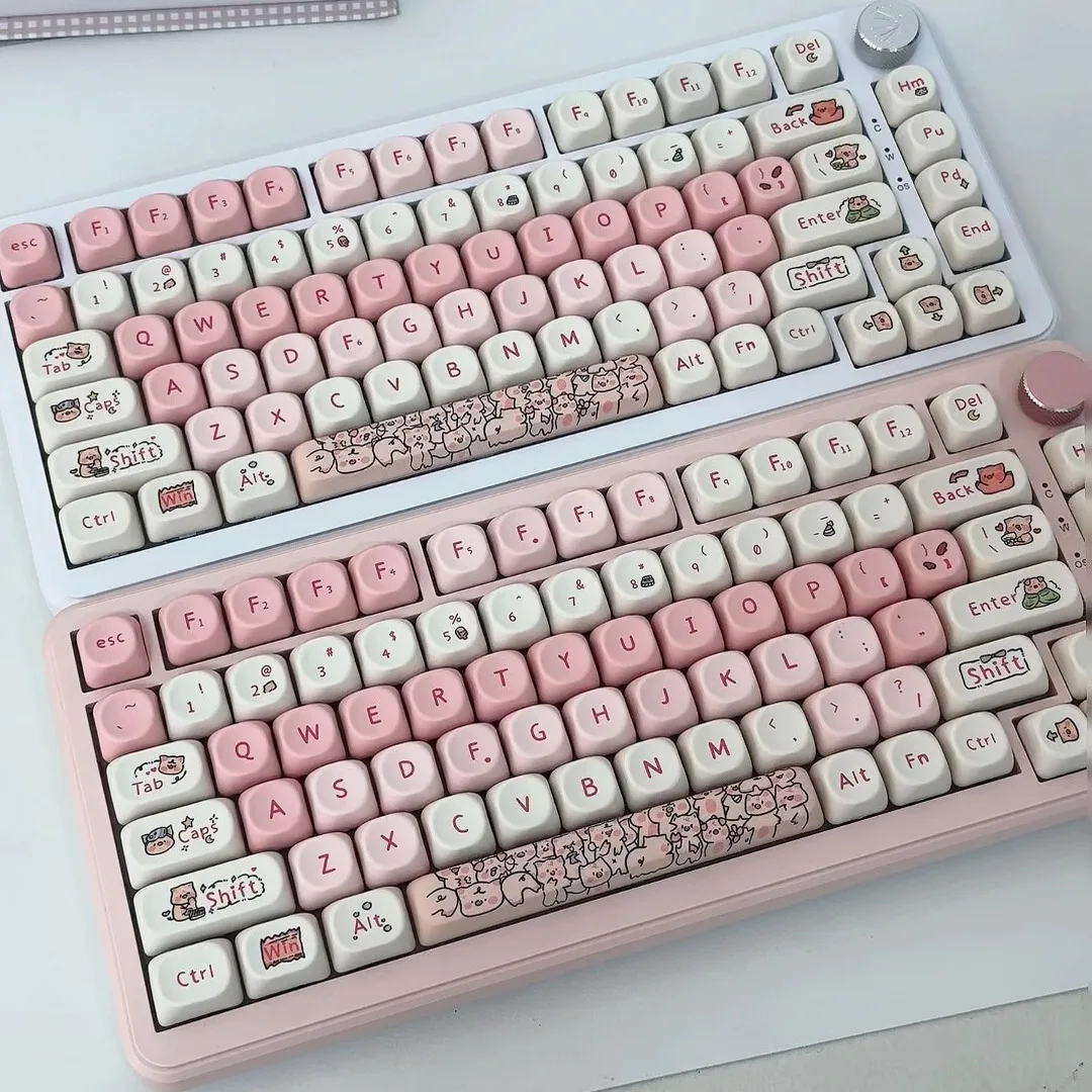 Personalized theme pink piggy full set of keycaps Moa sublimation PBT cute fit mechanical keyboard cross shaft
Personalized theme pink piggy full set of keycaps Moa sublimation PBT cute fit mechanical keyboard cross shaft