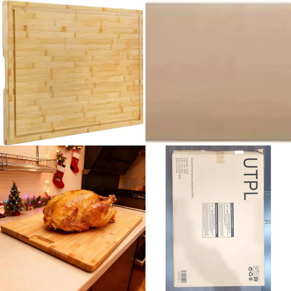 Large Bamboo Chopping Board, 30 x 20, Over-Sink Butcher Block with Juice Groove for Kitchen Prep
Large Bamboo Chopping Board, 30 x 20, Over-Sink Butcher Block with Juice Groove for Kitchen Prep