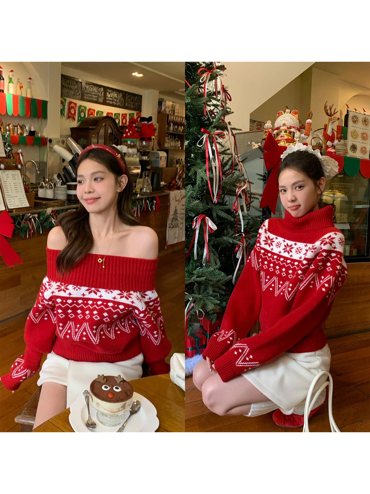 Song Zhengen New Year Red Fair Isle One oulder Loose Women's Sweater Winter Unique Beautiful Commute Sle Long Sve Top
Song Zhengen New Year Red Fair Isle One oulder Loose Women's Sweater Winter Unique Beautiful Commute Sle Long Sve Top