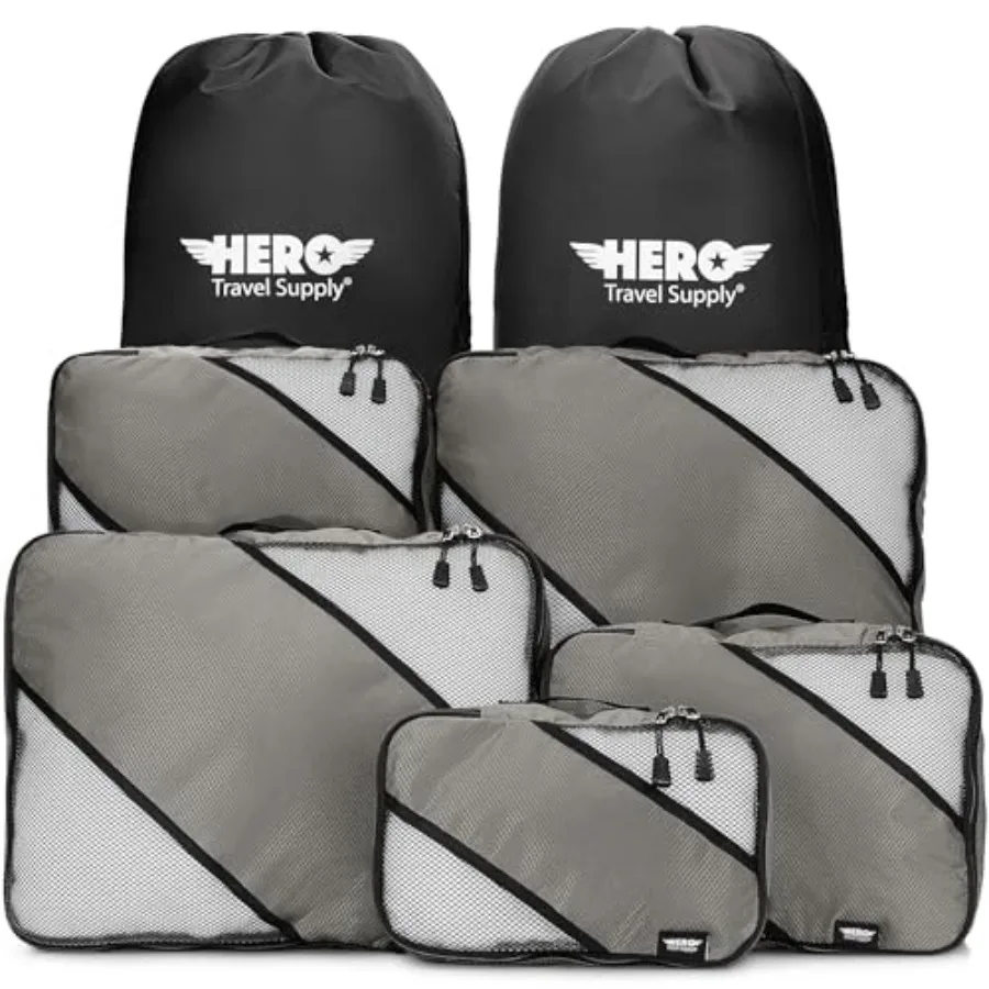HERO Packing Cubes for Travel Set of 5 Luggage Organizer with 2 Laundry Bags, Versatile Suitcase Organizer for Men and Women Tr
HERO Packing Cubes for Travel Set of 5 Luggage Organizer with 2 Laundry Bags, Versatile Suitcase Organizer for Men and Women Tr