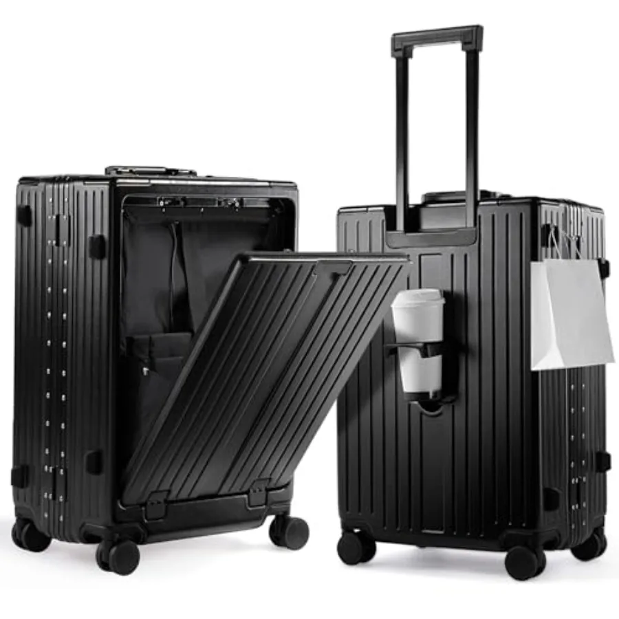 20 Inch Carry On Luggage TSA Approved, Aluminum Frame Zipperless Luggage Carry On with Compartment for Short Trips, ABS+PC Hard
20 Inch Carry On Luggage TSA Approved, Aluminum Frame Zipperless Luggage Carry On with Compartment for Short Trips, ABS+PC Hard