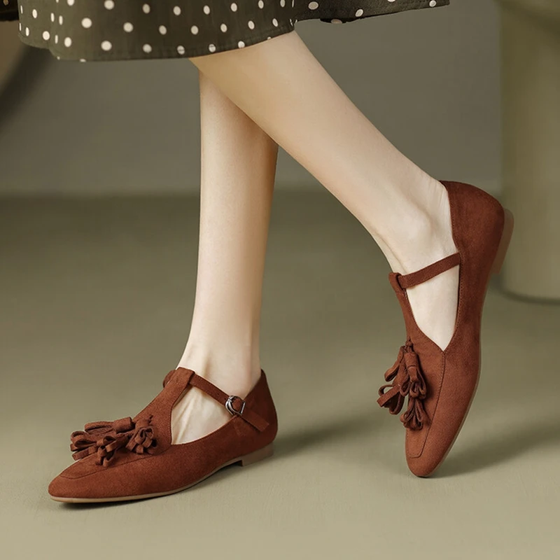 New Spring Women's Pumps Split Leather High Heels Round Toe Chunky Heel Shoes for Women Low Heel Mary Janes Solid Tassel Shoes
New Spring Women's Pumps Split Leather High Heels Round Toe Chunky Heel Shoes for Women Low Heel Mary Janes Solid Tassel Shoes