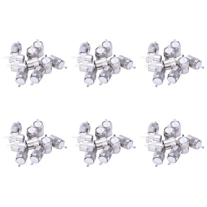 Winter Essential 60Pcs Connector UHF Male PL259 Plug Solder RG8 RG213 LMR400 7D-FB Cable Silver
Winter Essential 60Pcs Connector UHF Male PL259 Plug Solder RG8 RG213 LMR400 7D-FB Cable Silver