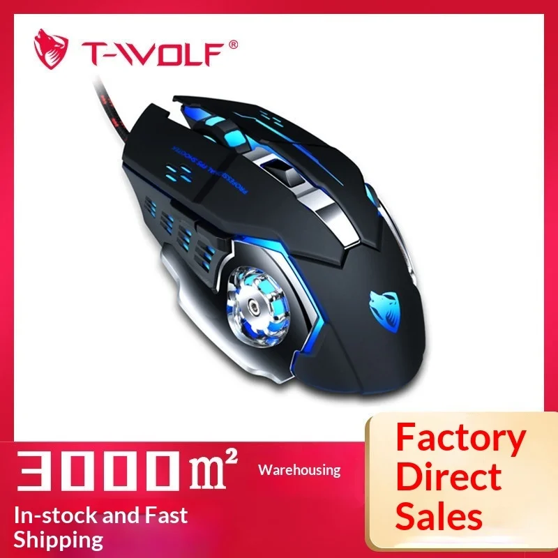 Проводная механическая игровая мышь T-Wolf V6, 6 кнопок, программируемая макросы, RGB-подсветка, эргономичная металлическая основа для ПК, геймеров и офисного использования
Проводная механическая игровая мышь T-Wolf V6, 6 кнопок, программируемая макросы, RGB-подсветка, эргономичная металлическая основа для ПК, геймеров и офисного использования