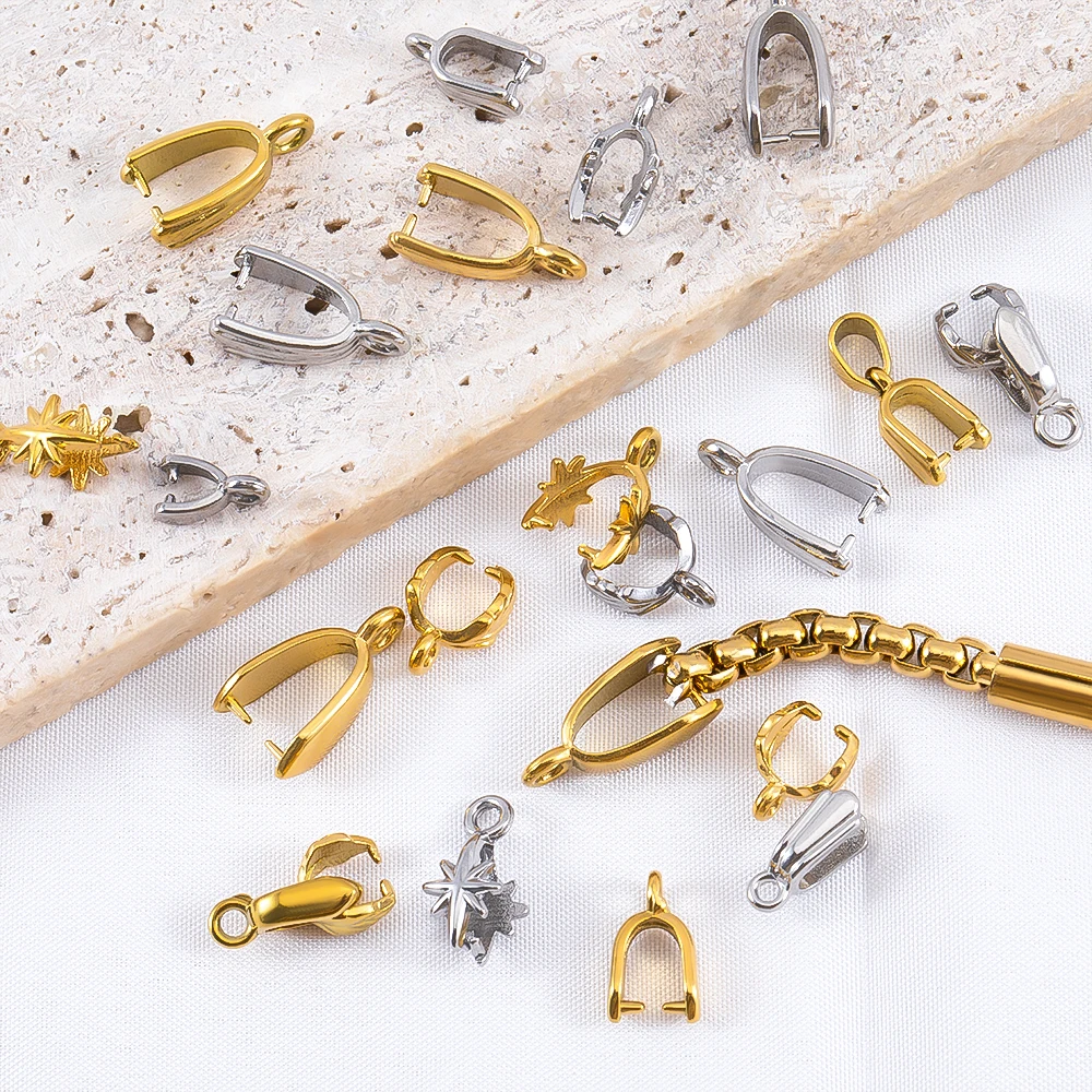 5pcs 20pcs Stainless Steel Star Pendant Pinch Bail Clip Melon Seeds Charm Clasps Connector Bulk for DIY Nacklace Making Findings
5pcs 20pcs Stainless Steel Star Pendant Pinch Bail Clip Melon Seeds Charm Clasps Connector Bulk for DIY Nacklace Making Findings