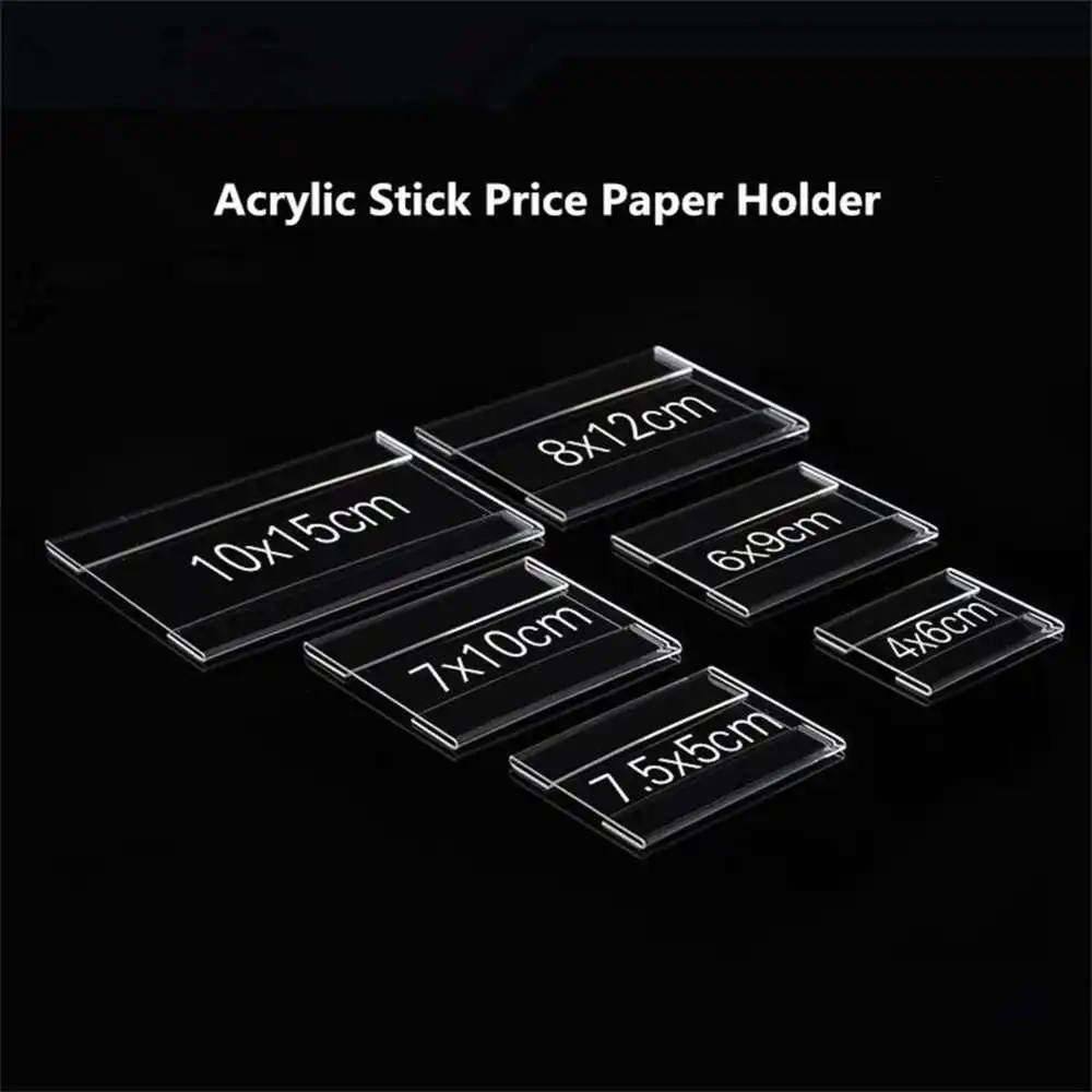 10 Pcs Acrylic Clear Price Desk Sign Stand Wall Shelf Sticker Table Tag Display Holders 6*9cm Label Frame
10 Pcs Acrylic Clear Price Desk Sign Stand Wall Shelf Sticker Table Tag Display Holders 6*9cm Label Frame
