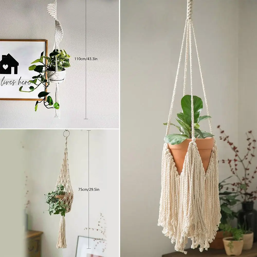 for Indoor Living Room Balcony Macrame Plant Hangers Garden Plant Pot Holder Decor Handmade Hanging Basket Cotton Rope
for Indoor Living Room Balcony Macrame Plant Hangers Garden Plant Pot Holder Decor Handmade Hanging Basket Cotton Rope